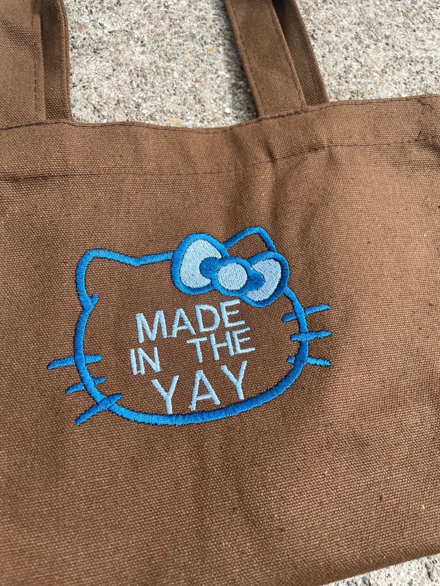 HK Made In The Yay | Mini Brown Tote (Blue Tones)