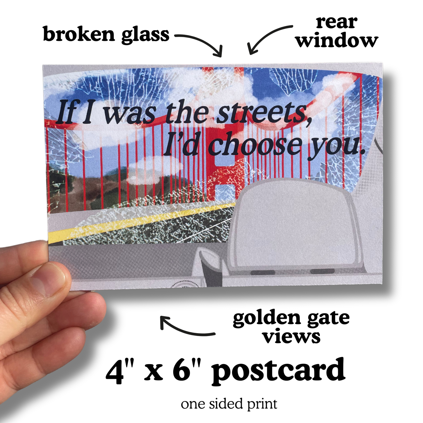 If I was the Streets, I'd Choose you - Golden Gate | Postcard