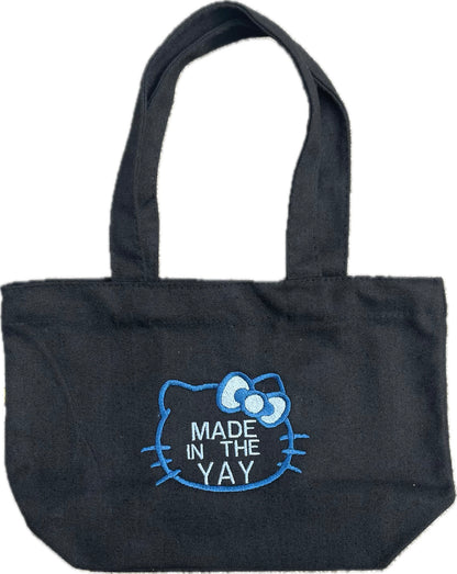 HK Made In The Yay | Mini Black Tote (Blue Tones)