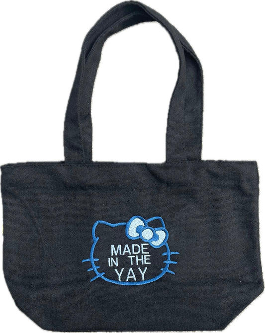 HK Made In The Yay | Mini Black Tote (Blue Tones)