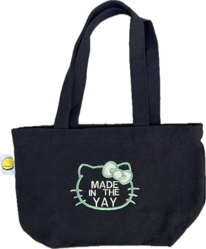 HK Made In The Yay | Black Mini Tote 2.0 (Green Tones)