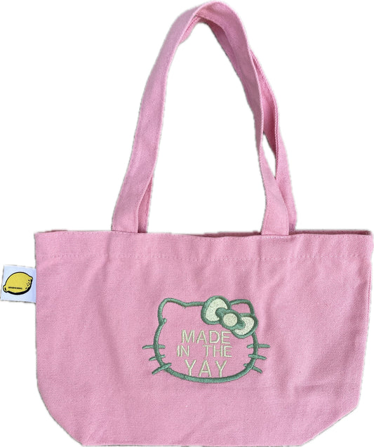 HK Made In The Yay | Mini Pink Tote (Green Tones)
