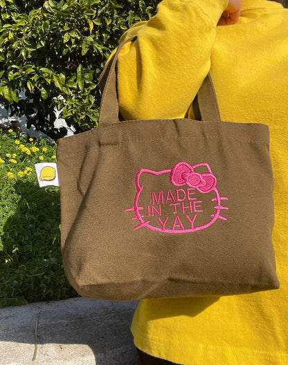 HK Made In The Yay | Mini Brown Tote (Pink Tones)