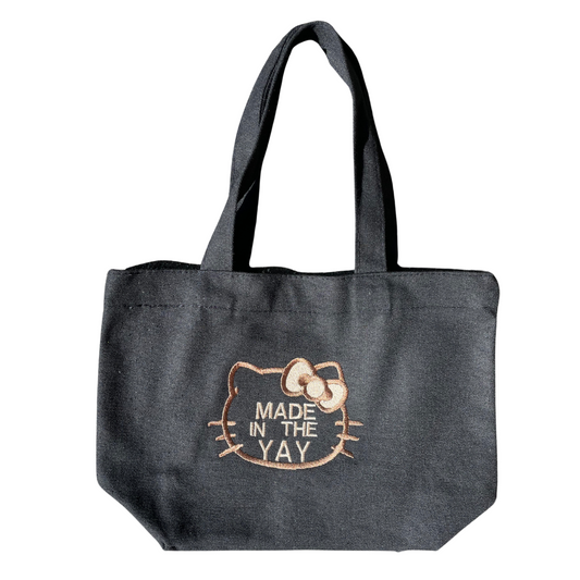 HK Made In The Yay |  Mini Black Tote (Brown Tones)
