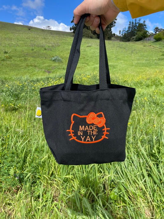 HK Made In The Yay | Mini Black Tote (Orange Tones)