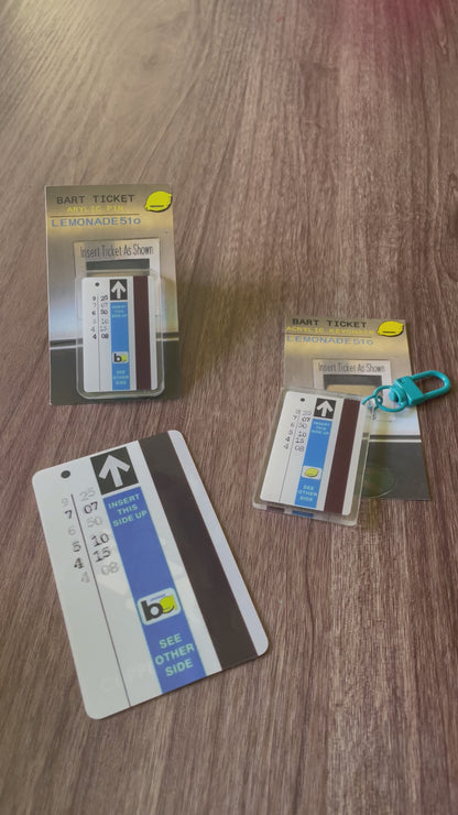 BART Paper Ticket |  Key Chain