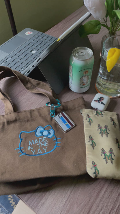 HK Made In The Yay | Mini Brown Tote (Blue Tones)