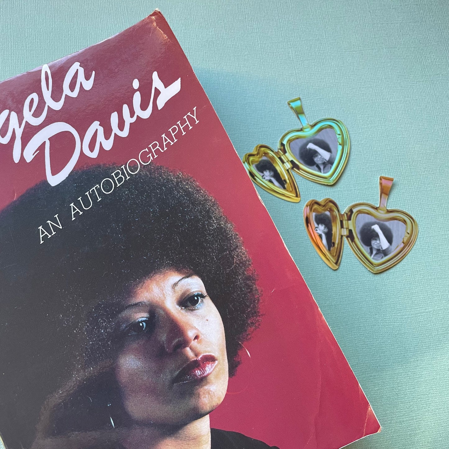 Angela Davis Heart Locket | Sticker